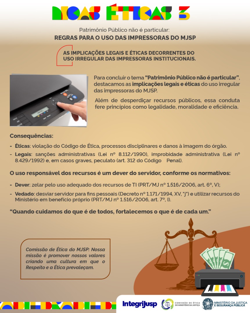 uso das impressoras primeiro card