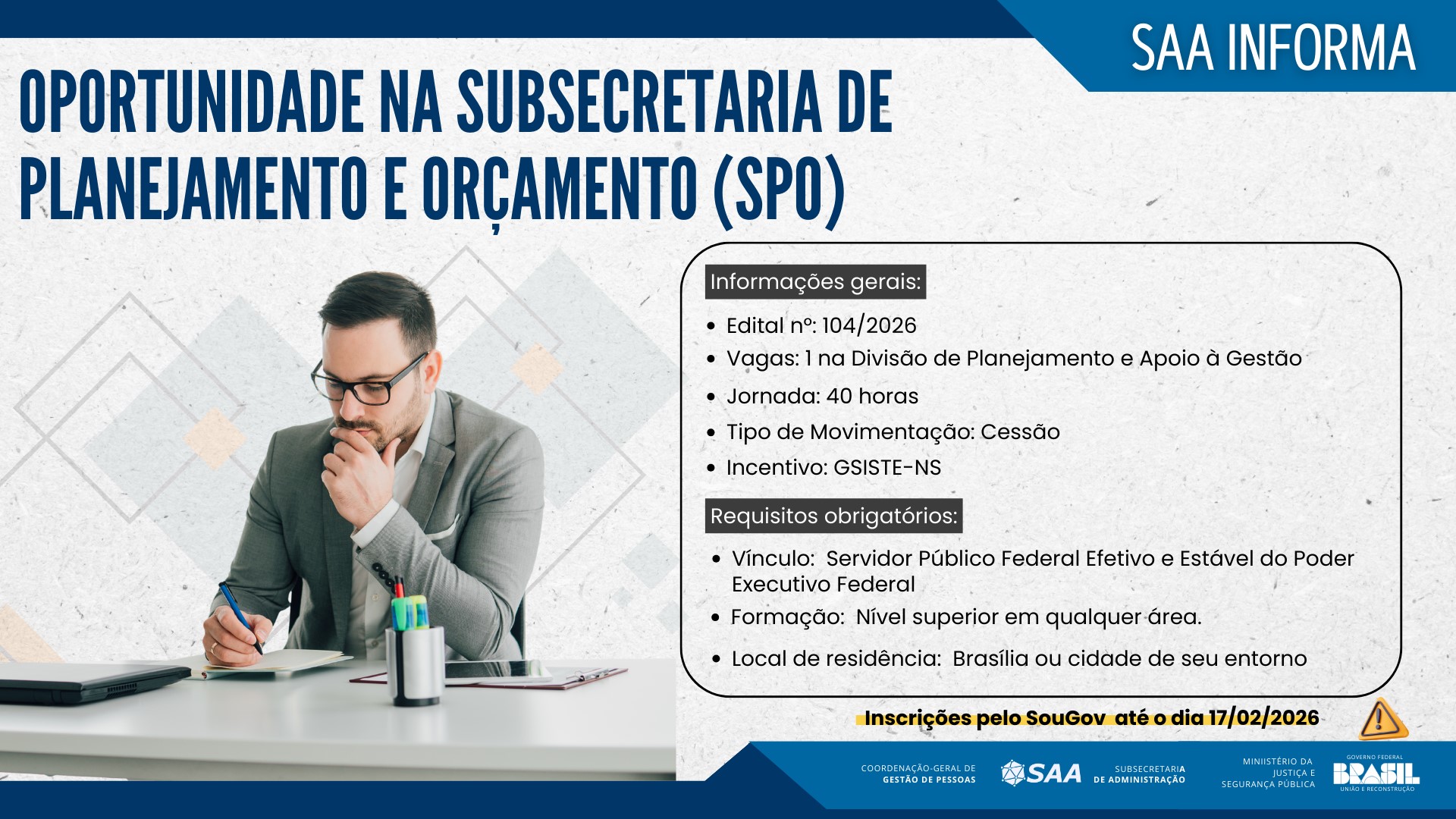 Edital nº 104/2026 - Processo nº 08011.000001/2026-84