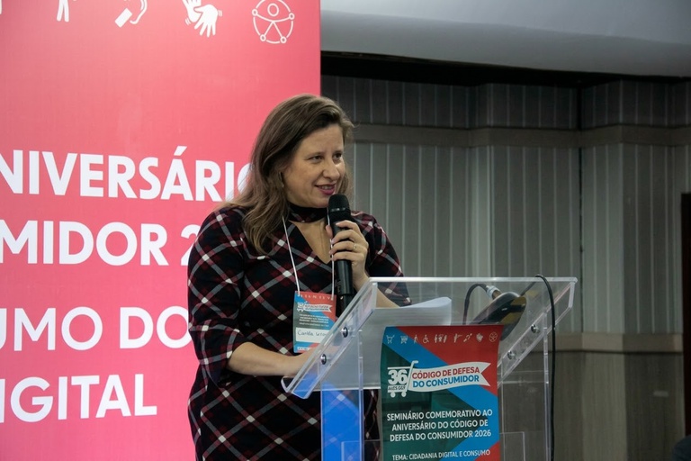 Renata Ruback participa de seminário na Bahia sobre 36 anos do CDC. Foto: Jonathan de Castro/Procon BA.