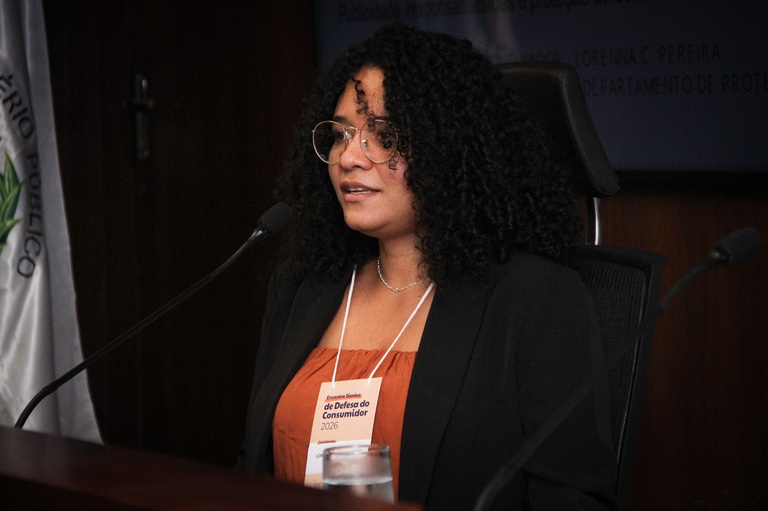 Chefe de Apoio Jurídico do Departamento de Proteção e Defesa do Consumidor da Senacon, Lorenna Costa Pereira. Foto: Joice Brito/MPMG.