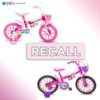 Alerta de Recall: bicicletas Flower aro 12 e TopGirls aro 16