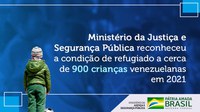 Cerca de 900 crianças refugiadas venezuelanas foram reconhecidas pelo Brasil somente neste ano