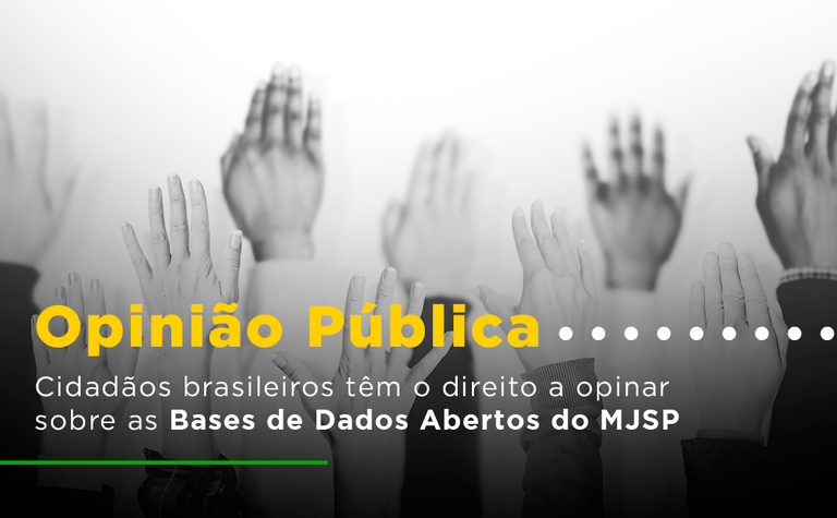 Cidadãos brasileiros têm direito a opinar sobre as Bases de Dados Abertos do MJSP