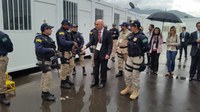 Ministro da Justiça checa condições de trabalho da base de apoio da PRF