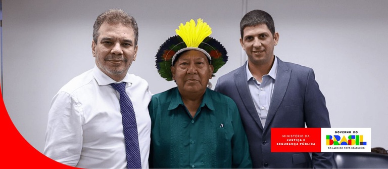 Ministro da Justiça e Segurança Pública recebe o líder indígena Davi Kopenawa, do povo Yanomami