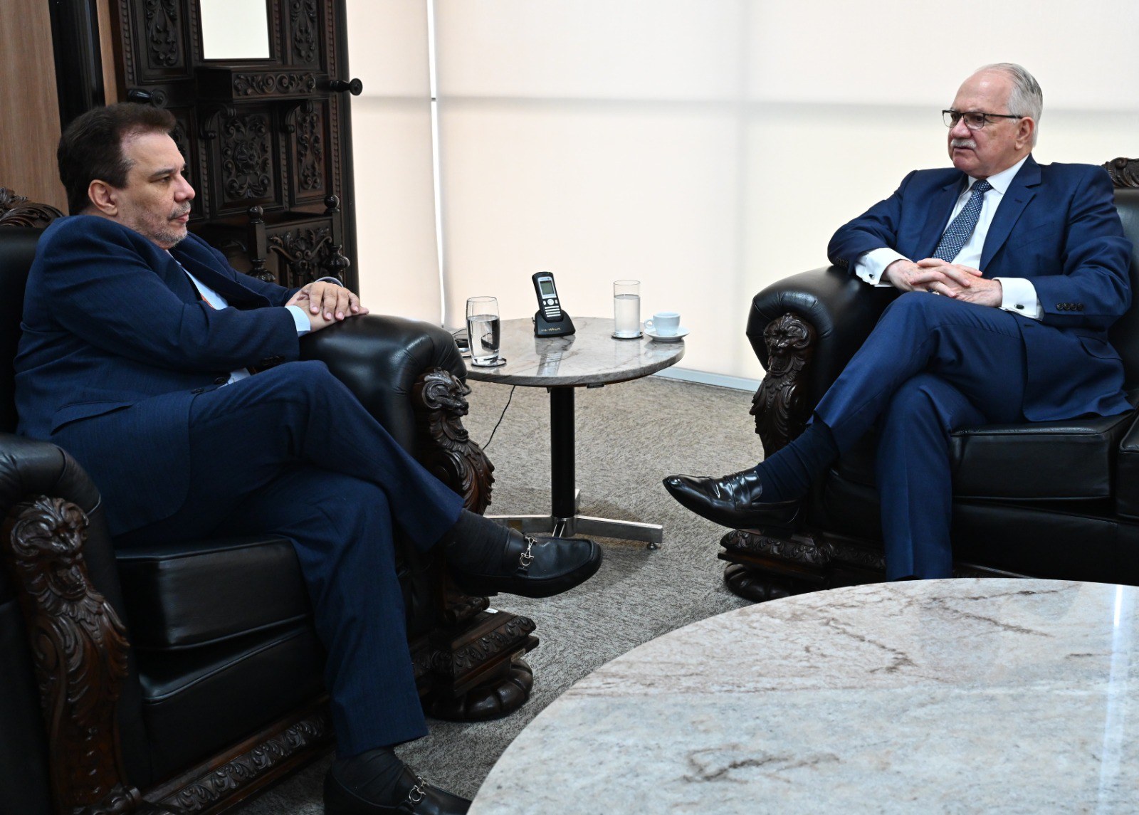 Ministro Wellington César Lima e Silva recebe presidente do STF Ministro Wellington César Lima e Silva recebe presidente do STF