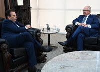 Ministro Wellington César Lima e Silva recebe presidente do STF