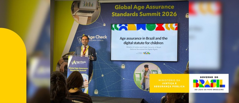 Ricardo Lins Horta apresentou o ECA Digital e falou sobre a implementação das soluções de verificação de idade. Foto: Divulgação/MJSP.