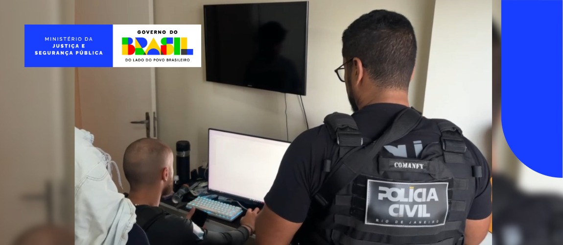 Ação integrada entre Senasp e Polícia Civil do RJ resultou na prisão em flagrante de suspeito por armazenamento de conteúdo envolvendo crianças e adolescentes