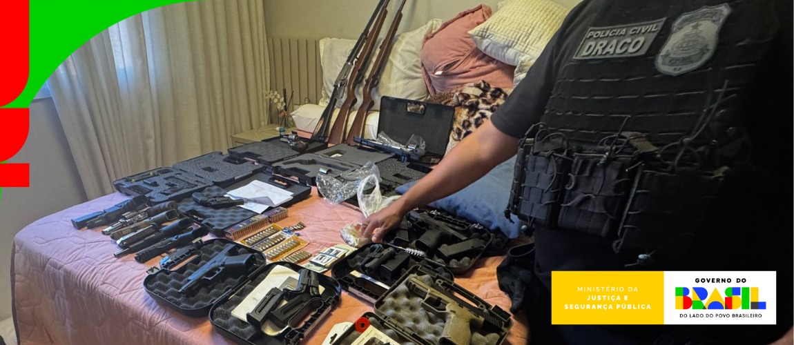 Atuação coordenada pela Senasp e pelas Polícias Civis resultou em prisões, apreensão de armas e drogas, e bloqueio de ativos financeiros em todo o País