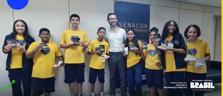 Senacon recebe crianças atendidas pelo projeto “Criança: Futuro no Presente!”