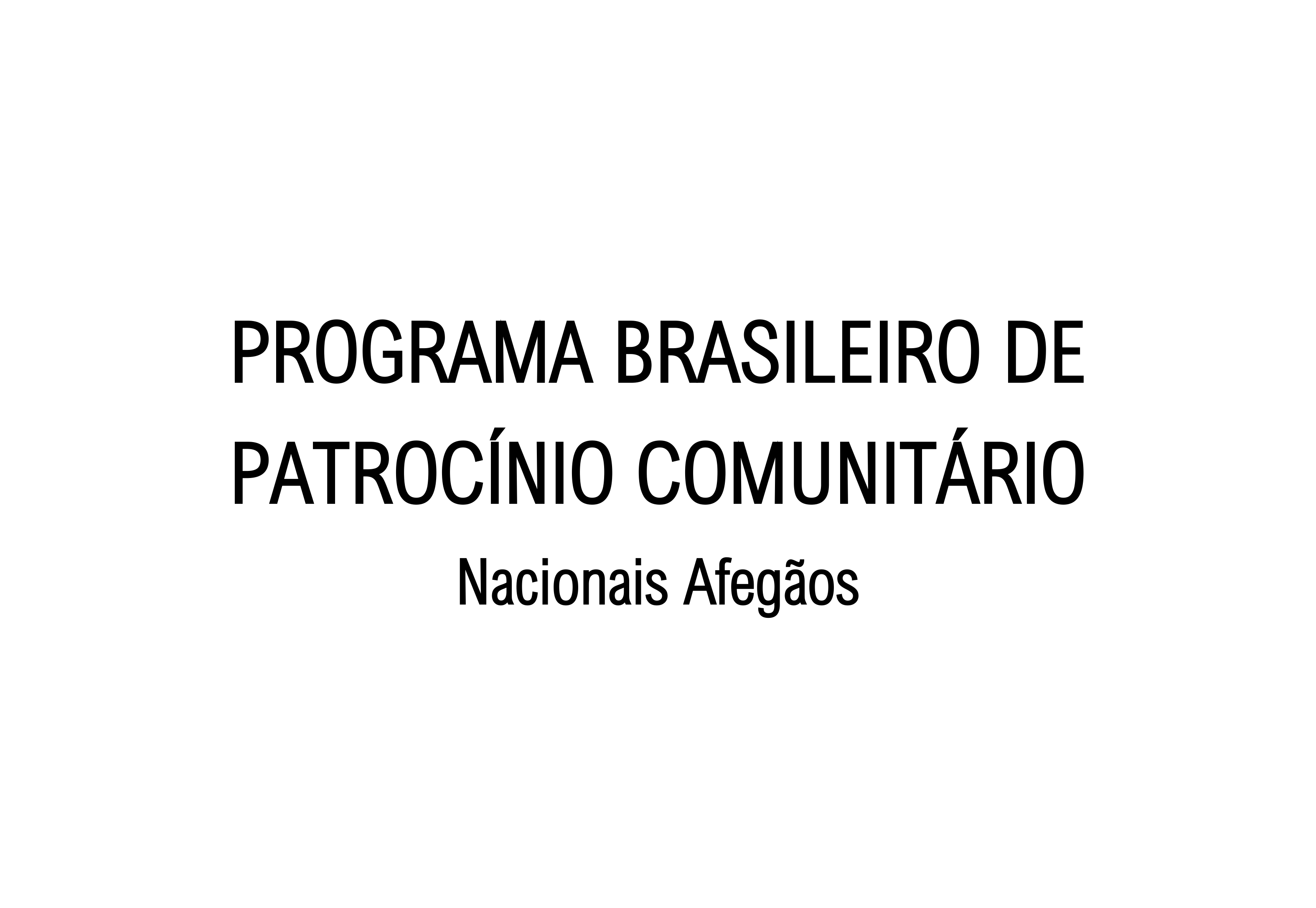 Programa Nacional de Patrocínio Comunitário