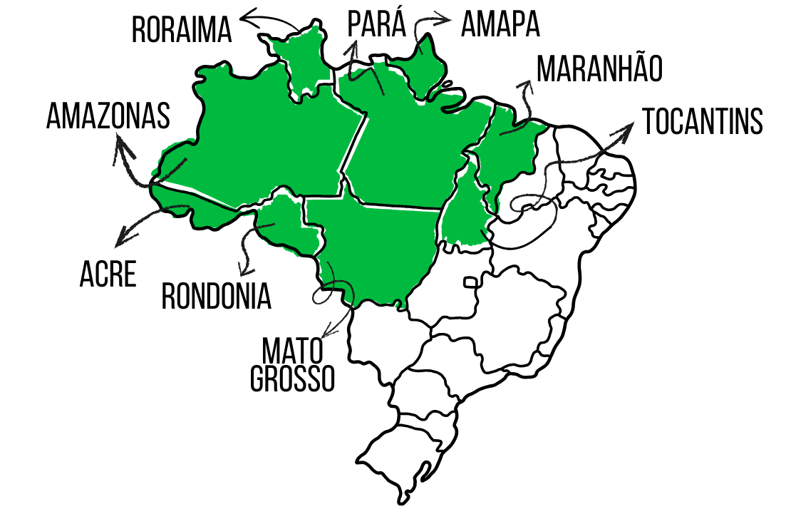 Mapa da Amazônia Legal