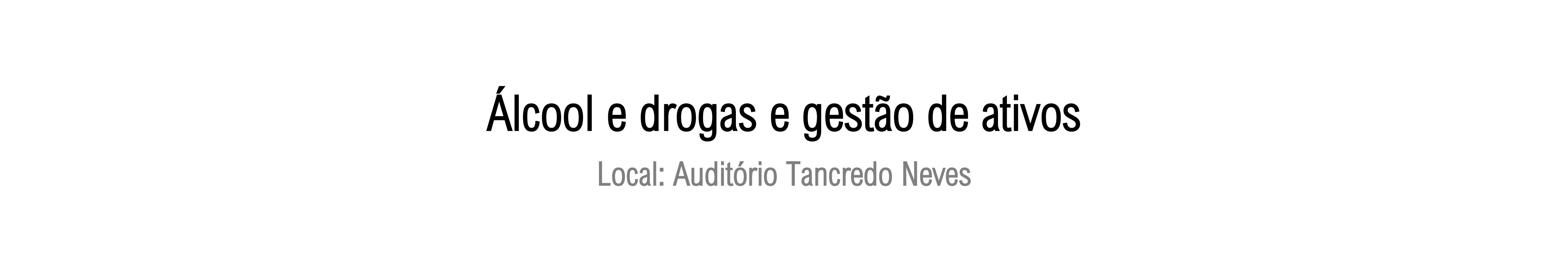 Álcool e Drogas
