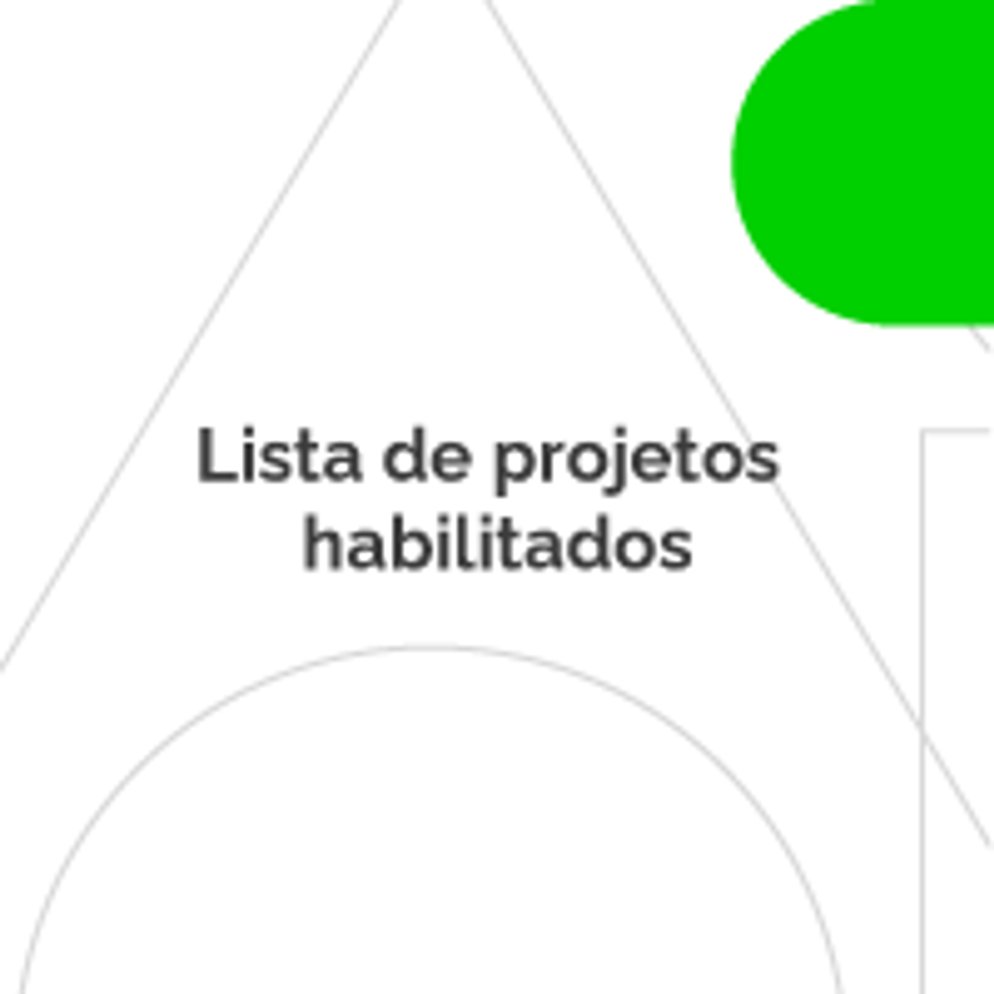 Lista de Projetos habilitados