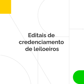 Editais de credenciamento de leiloeiros