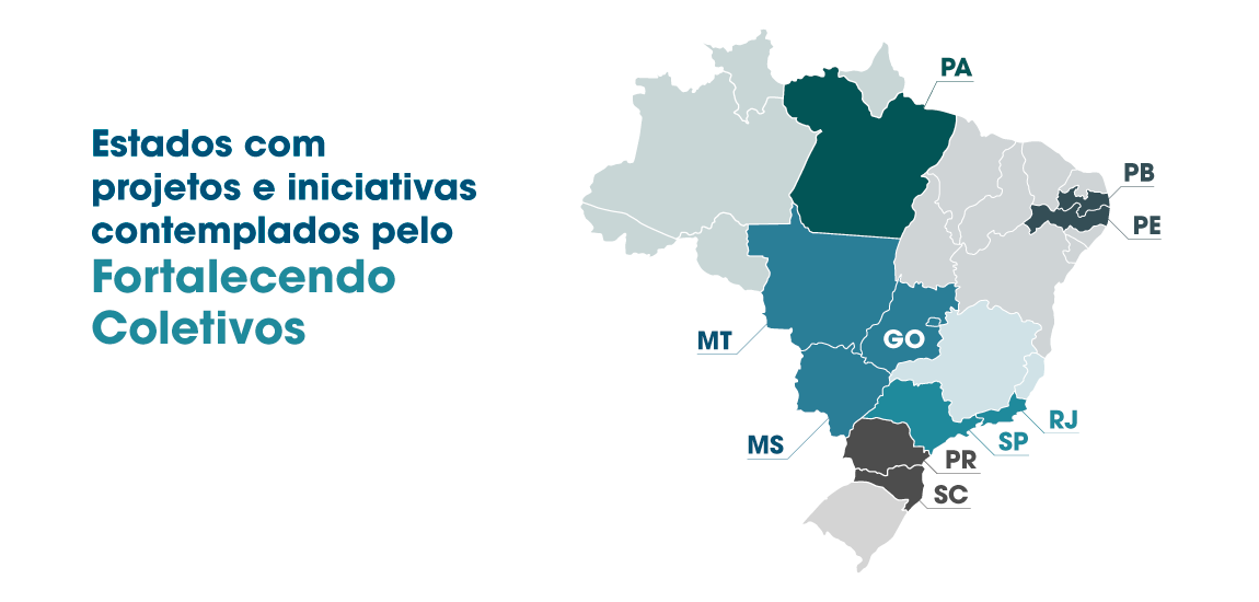Estados com projetos e iniciativas contemplados