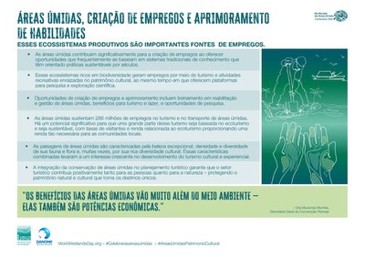 Áreas Úmidas, Criação de Empregos e Aprimoramento de Habilidades