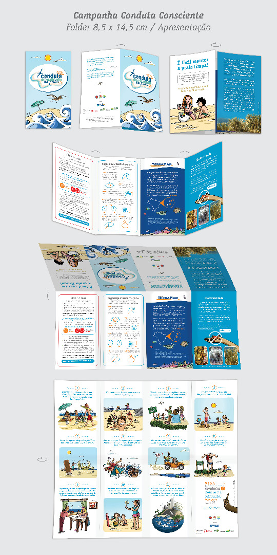 conduta consciente folder praias imagem apresentacao