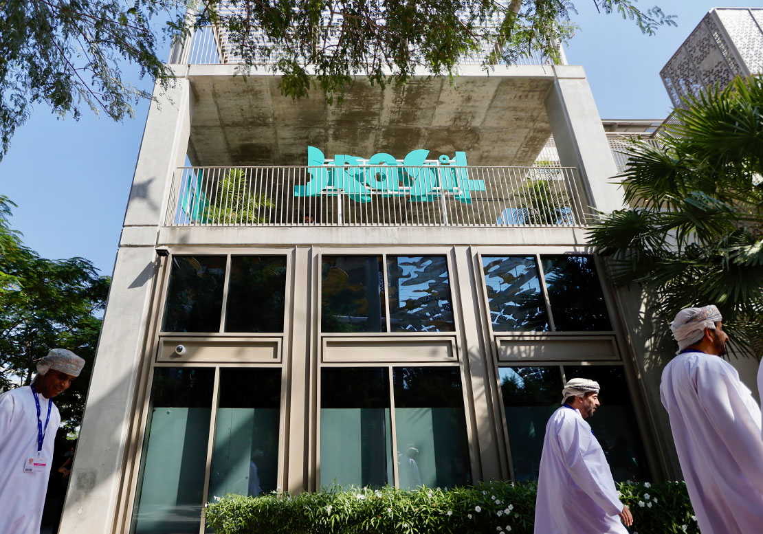 Pavilhão Brasil na COP28, em Dubai, nos Emirados Árabes Unidos. Foto: Fernando Donasci