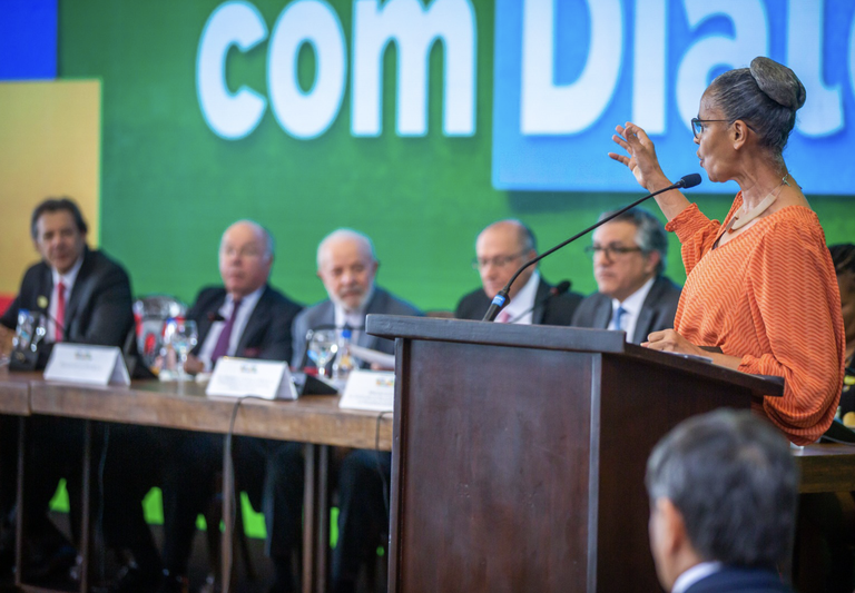 Ministra Marina Silva participa de reunião do Conselhão, no Palácio do Itamaraty, em Brasília. Foto: Diogo Zacarias/MF