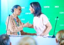 Ministra Marina Silva e ministra das Relações Externas da Alemanha, Annalena Baerbock, na COP28, em Dubai. Foto: Estevam/Audiovisual/PR
