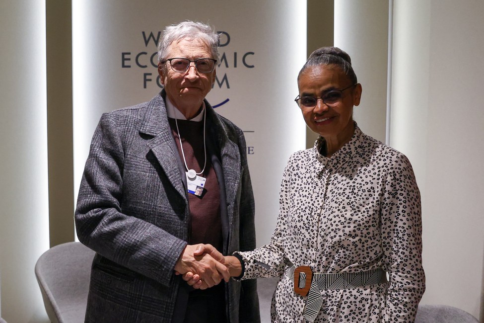 Ministra Marina Silva e Bill Gates, fundador da Microsoft
