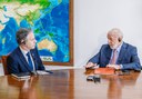 Presidente Lula e secretário de Estado dos EUA, Antony Blinken, em reunião no Palácio do Planalto. Foto: Ricardo Stuckert/PR