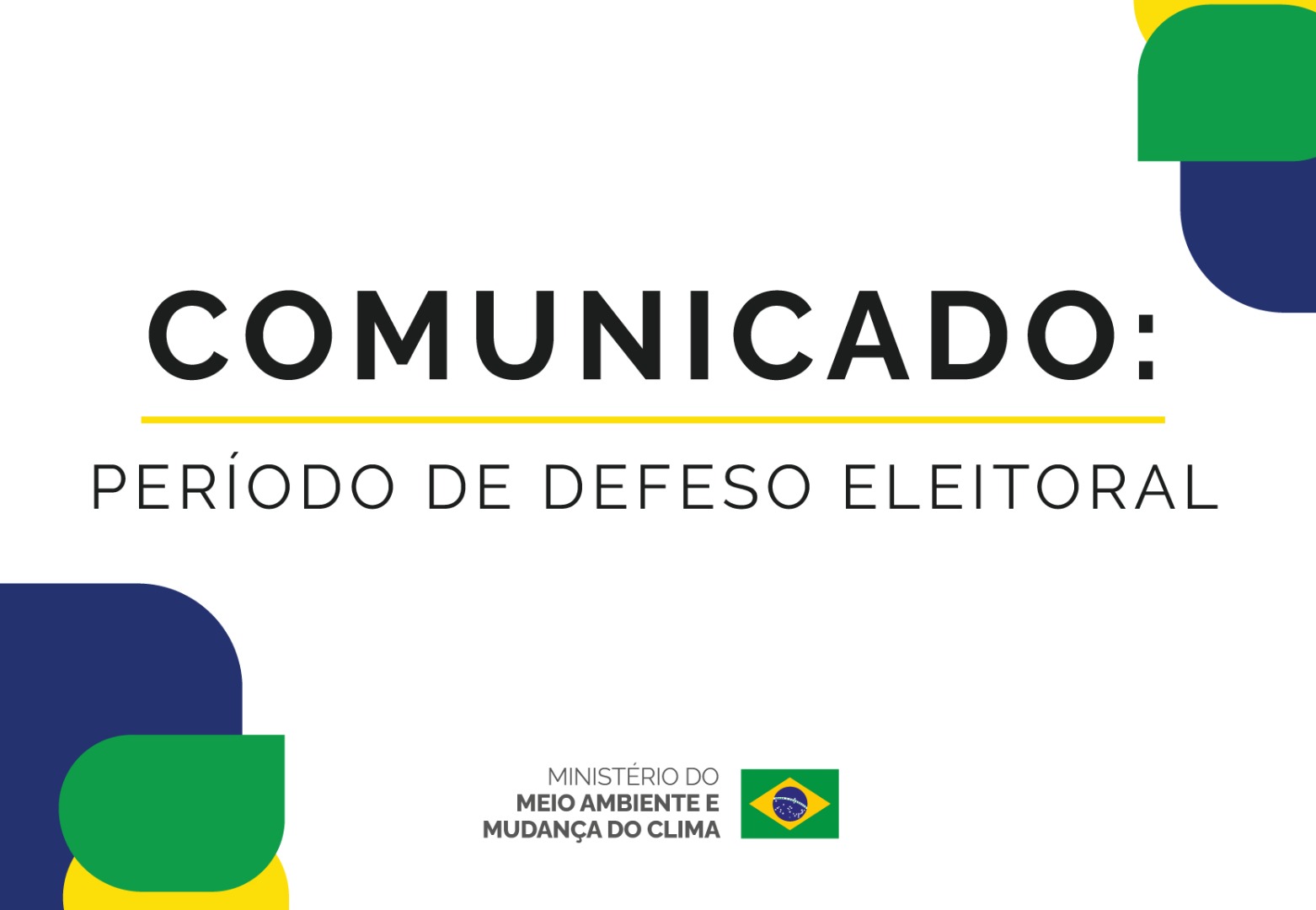 Confira as alterações nos canais de comunicação do MMA durante o período de defeso eleitoral, de 4 de julho a 25 de outubro