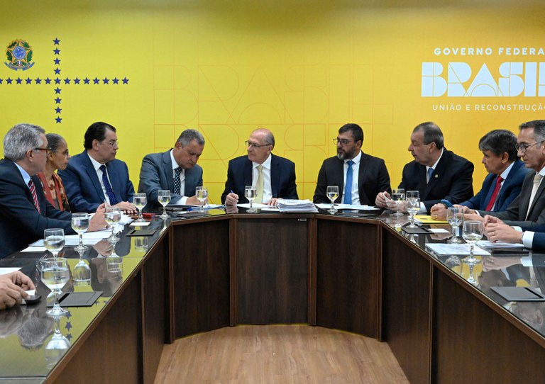 Vice-presidente Geraldo Alckmin participa de reunião com ministros e representantes do Amazonas. Foto: Cadu Gomes/VPR