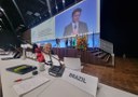 Secretário Adalberto Maluf discursa na Conferência Internacional sobre Gestão de Substâncias Químicas, em Bonn, na Alemanha. Foto: MMA
