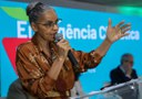 Ministra Marina Silva discursa durante oficina "Emergência Climática". Foto: MMA
