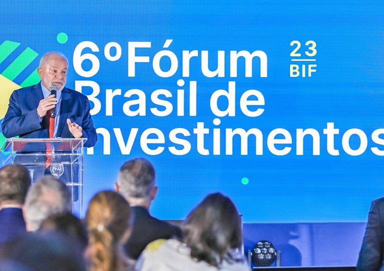 Presidente Lula discursa na abertura do 6º Fórum Brasil de Investimentos. Foto: Ricardo Stuckert/PR