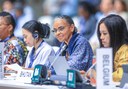 Ministra Marina Silva discursa durante a COP28. Foto: Estevam/Audiovisual/PR