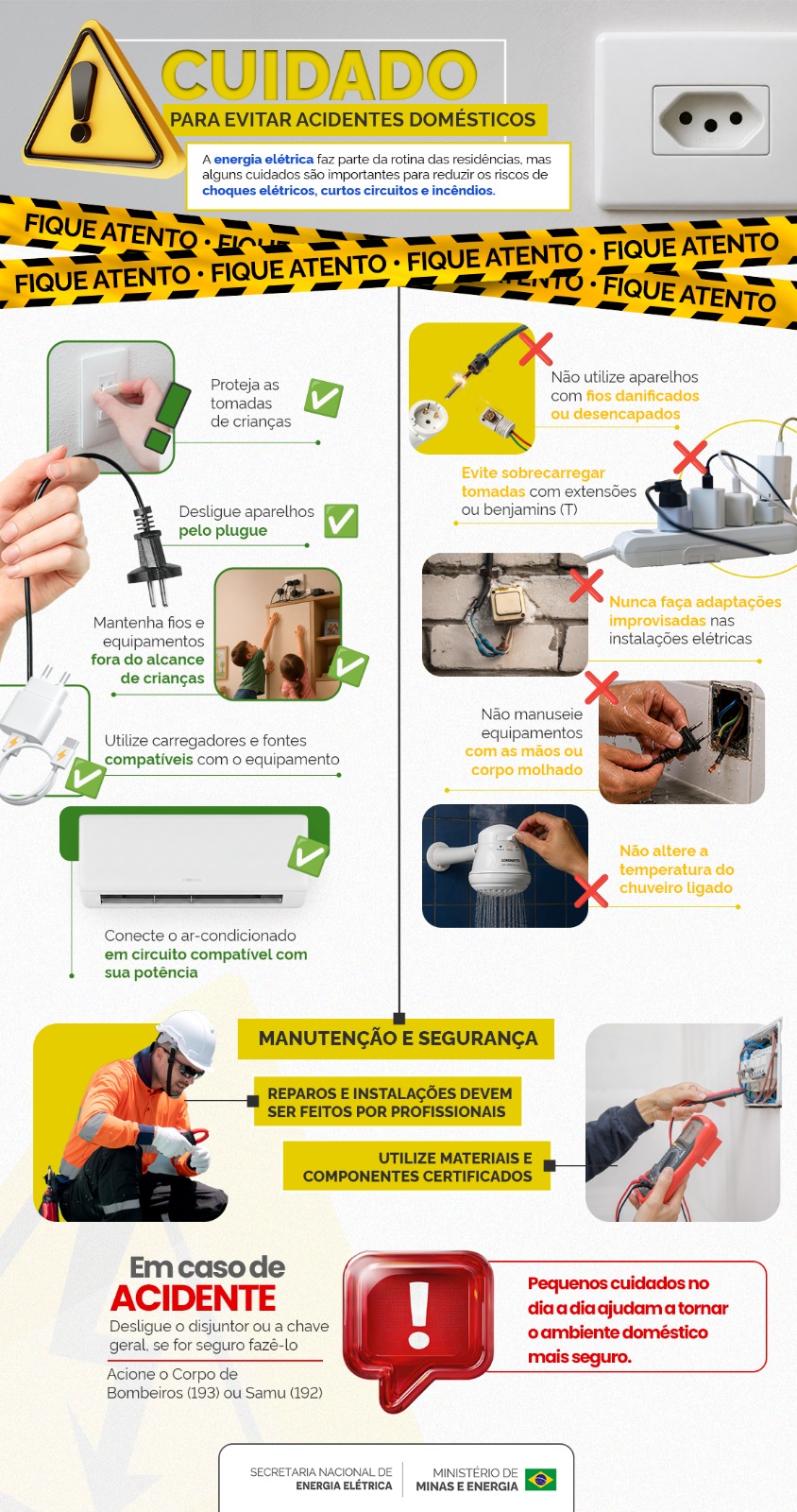 Saiba como evitar acidentes com a rede elétrica