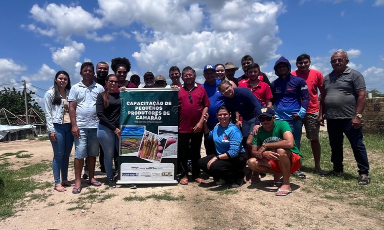 Aquicultura no Ceará: ação do MPA e da Codevasf capacita produtores no cultivo de camarões em viveiro