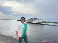 A empresária Joice Carla Marques ganhou o Prêmio Mulheres das Águas na categoria “Pesca Amadora e Esportiva”