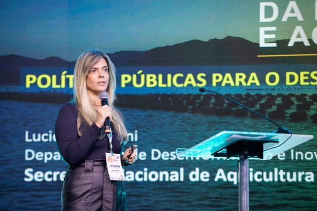 Luciene Mignani, participou do painel Políticas Públicas para o Desenvolvimento da Aquicultura