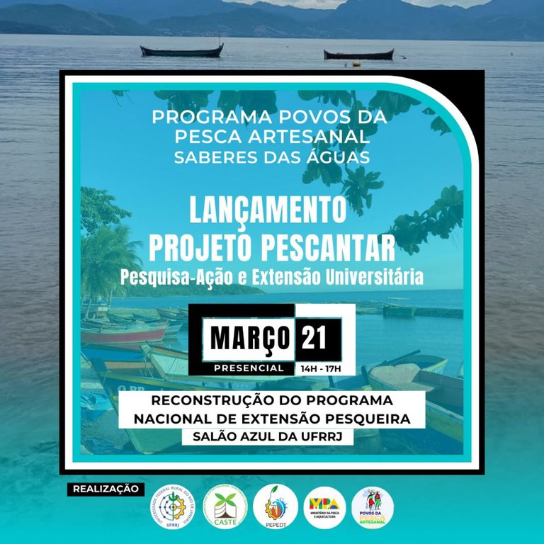 Saberes das Águas: Projeto Pescantar será lançado no Rio de Janeiro