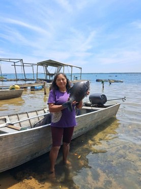 Maria Luiza Barbosa da Silva é a ganhadora na categoria Aquicultura Continental