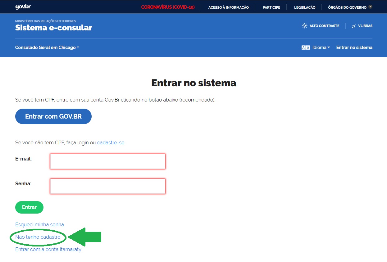 Como se cadastrar no Sistema e-Consular — Ministério das Relações Exteriores