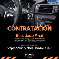 Contratación - Auxiliar de apoyo con función de conductor y de servicios generales