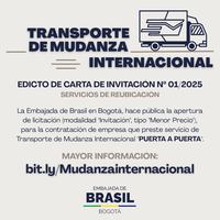 Transporte de Mudanza Internacional - Edicto Nº 01/2025
