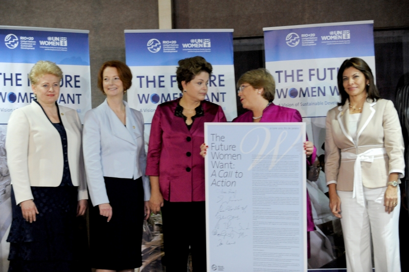 No Fórum sobre o Futuro que as Mulheres Querem, presidenta do Brasil elogia trabalho da ONU Mulheres na construção do documento da Rio+20 Foto: Fabio Rodrigues Pozzebom/ABr