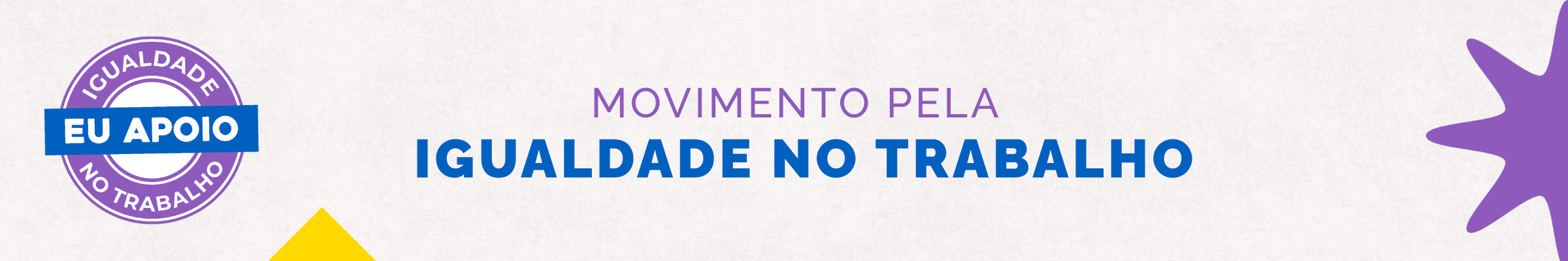 Banner Movimento pela Igualdade no Trabalho