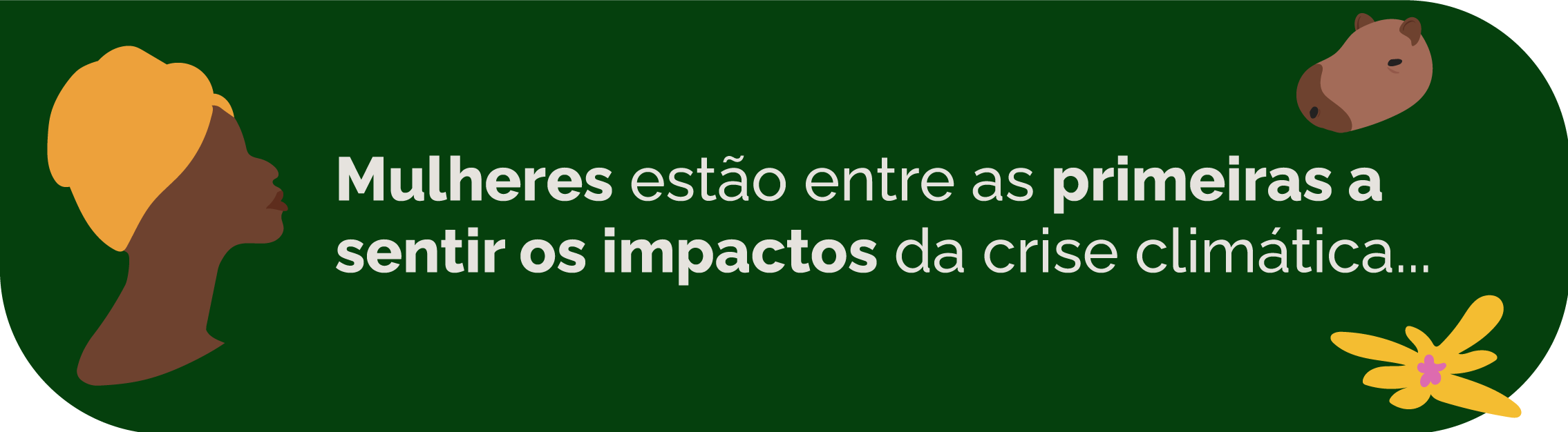 Banner: Impactos da crise climática na vida das mulheres