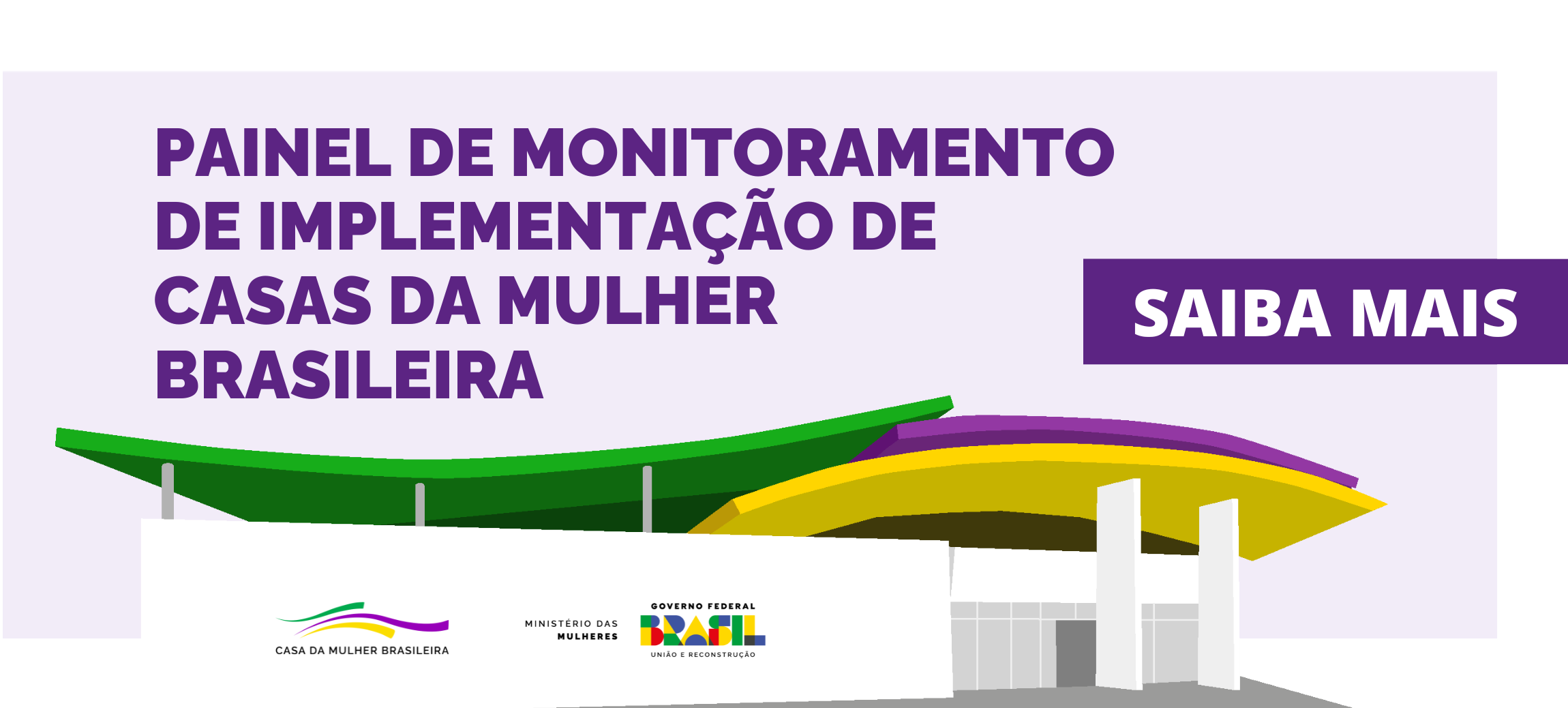 Banner - Painel de Monitoramente de implementação de Casas da Mulher Brasileira
