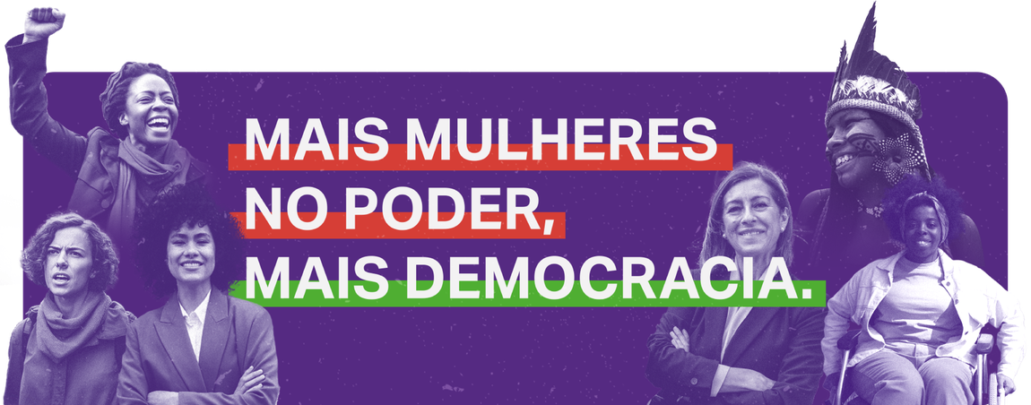 Banner Mais Mulheres no Poder, Mais Democracia