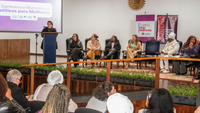 Palestra da ministra Márcia Lopes abre os trabalhos da VI Conferência Municipal de Políticas para as Mulheres de Curitiba, no Paraná