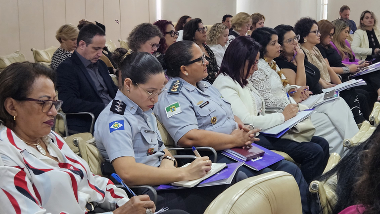 Seminário de Metodologia dos Planos de Enfrentamento à Violência contra Mulheres, promovido pelo Ministério das Mulheres e pelo Ministério da Justiça e Segurança Pública